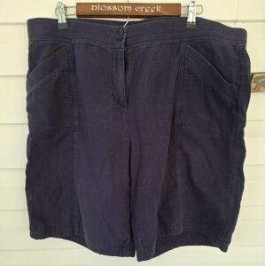 J. Jill Women’s Cotton Shorts Navy Blue Size 18